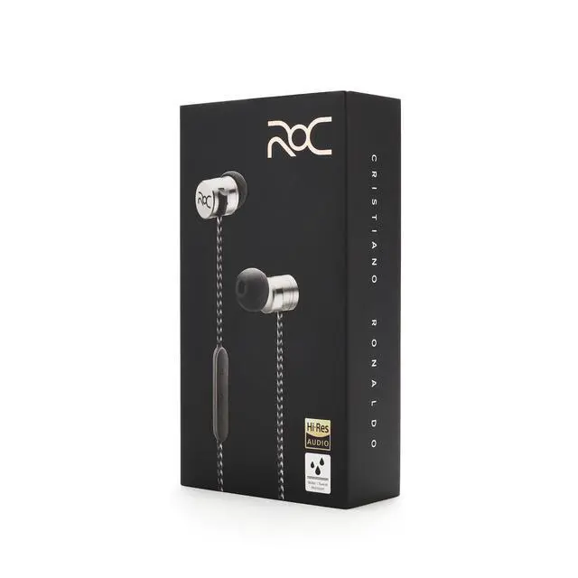 Alt view image 5 of 6 - Model III - Silver by Cristiano Ronaldo Wired Sport Earbuds in-Ear Headphones New 2018 Silver