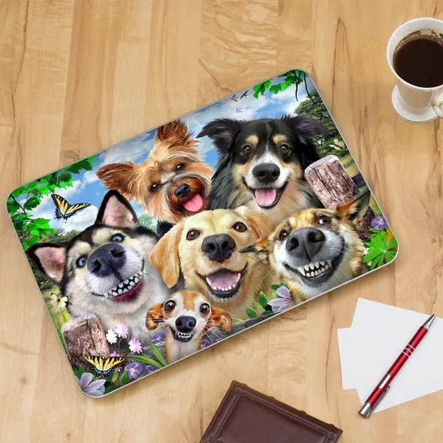 Alt view image 5 of 6 - Selfie Dog Delight - 15 inches 15.6 inches Custom Fit Made to Order Laptop Notebook Skin Vinyl Sticker Cover Decal Fits HP Lenovo Apple Mac Dell Compaq Acer