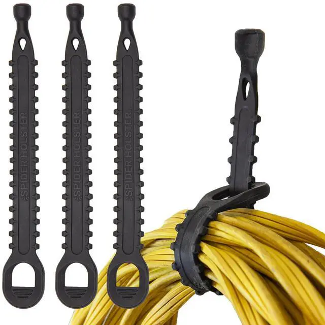 Main image of Tool Holster - Storage Straps - Pack of Three - Highly Durable, Quick Access, Hands Free Carry for your Cords, Cables, Ropes and Other Gear from a Tool Holster, Tool Docks and Wall Hooks