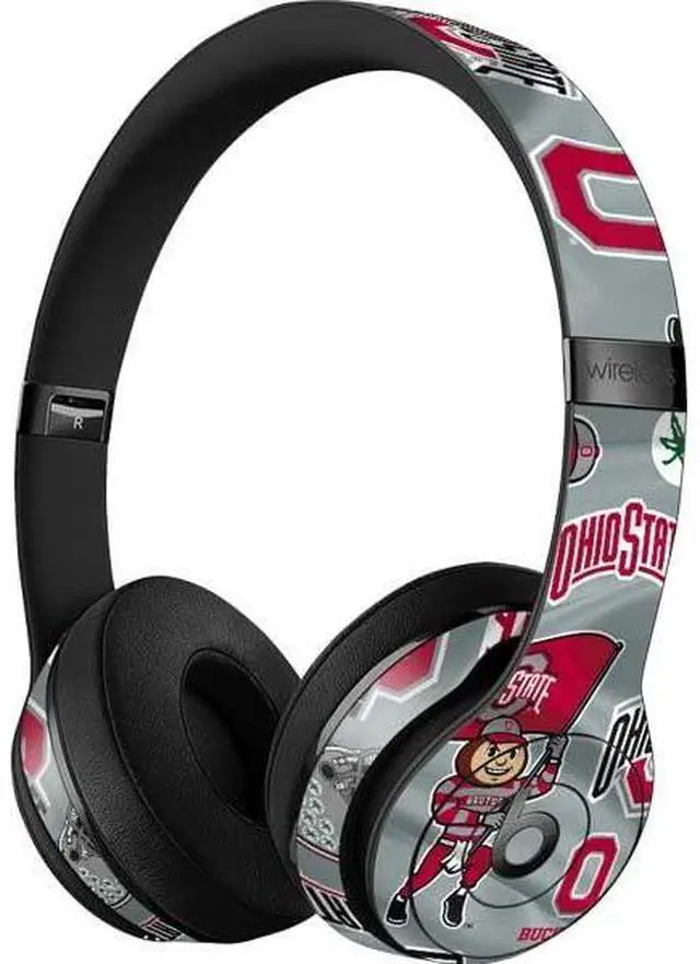 Alt view image 3 of 3 - Decal Audio Skin Compatible with Beats Solo 3 Wireless - Officially Licensed Ohio State University Pattern Design