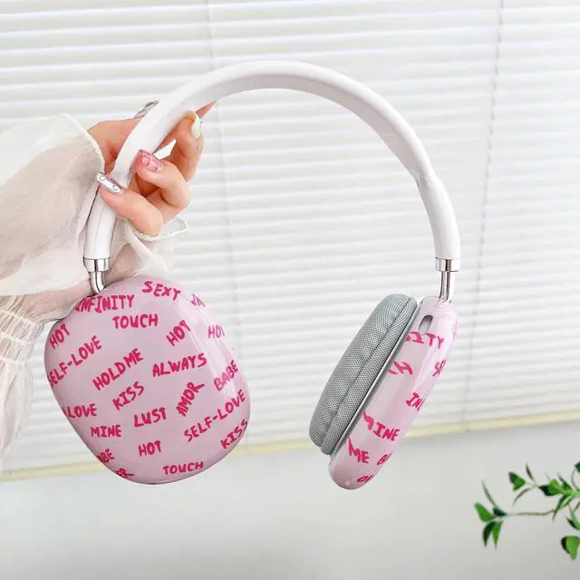 Alt view image 5 of 7 - Case Compatible with AirPods Max Headphones, Soft TPU Cute Pink Pattern Anti-Scratch Protective Ear Cup Covers Headphone Cases for Woman Kids