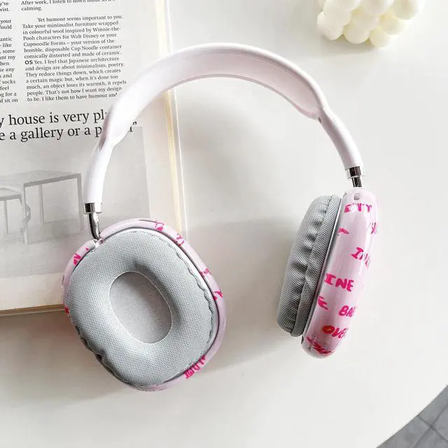 Alt view image 6 of 7 - Case Compatible with AirPods Max Headphones, Soft TPU Cute Pink Pattern Anti-Scratch Protective Ear Cup Covers Headphone Cases for Woman Kids