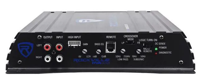 Alt view image 3 of 6 - RVA600.1 1200W Peak Mono Car Amplifier with RWK10 Wiring Kit | 200W RMS, 4-Ohm Class AB, RCA and High-Level Inputs, Low-Pass and Subsonic Filters, Bass Knob, 10-Gauge Wire, 2-Items