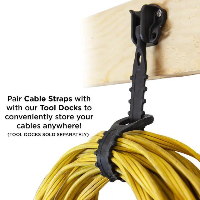Alt view image 7 of 7 - Tool Holster - Storage Straps - Pack of Three - Highly Durable, Quick Access, Hands Free Carry for your Cords, Cables, Ropes and Other Gear from a Tool Holster, Tool Docks and Wall Hooks