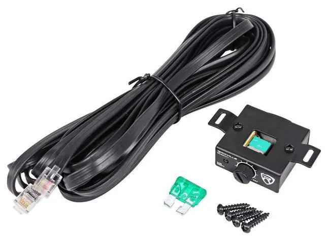 Alt view image 5 of 6 - RVA600.1 1200W Peak Mono Car Amplifier with RWK10 Wiring Kit | 200W RMS, 4-Ohm Class AB, RCA and High-Level Inputs, Low-Pass and Subsonic Filters, Bass Knob, 10-Gauge Wire, 2-Items
