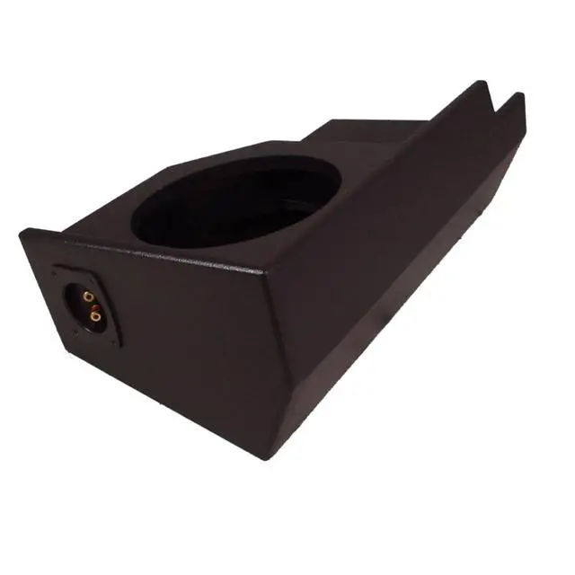 Alt view image 3 of 5 - Single 12" Sub Box Fits 88-98 Chevy CK Ext Cab ASC Subwoofer Enclosure | Tough charcoal carpet finish, extended truck fitment, Air-tight sealed design, Spring terminal hookup, 12 inch size