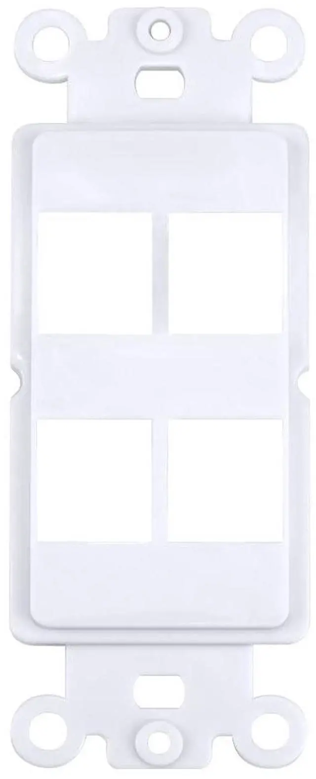 Main image of 4-Port Single Gang Keystone Decora Style Insert Strap, Pack of 10