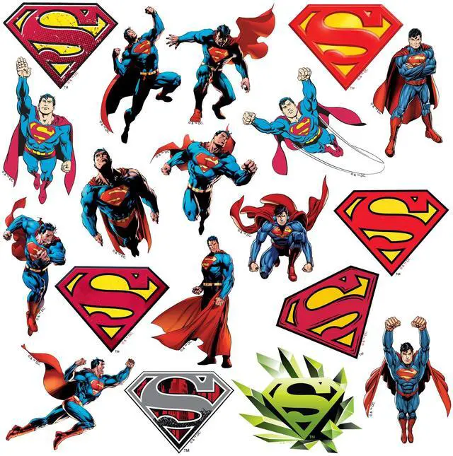 Alt view image 3 of 6 - Superman Character Poses 150ct Vinyl L Deluxe, Skateboard, Indoor/Outdoor