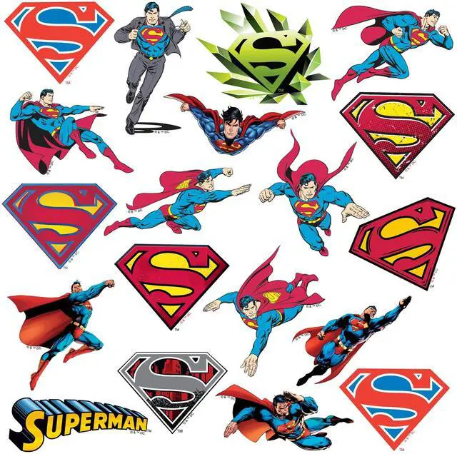 Alt view image 4 of 6 - Superman Character Poses 150ct Vinyl L Deluxe, Skateboard, Indoor/Outdoor