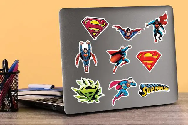 Alt view image 5 of 6 - Superman Character Poses 150ct Vinyl L Deluxe, Skateboard, Indoor/Outdoor