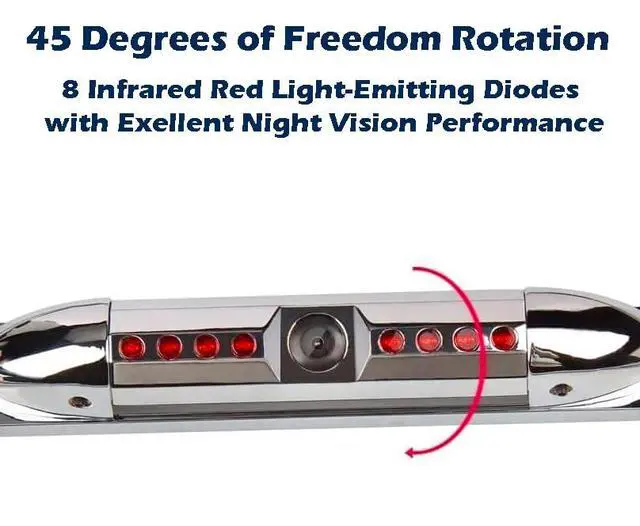 Alt view image 3 of 6 - Backup HD Camera Frame License Plate Rear View Night Vision Waterproof Compatible with Alpine Car Radio iLX-F409 iLX-F409 ILX-F509 ILX-W650 ILX-W650 INE-W960 INE-W970HD IVE-W535HD Chrome