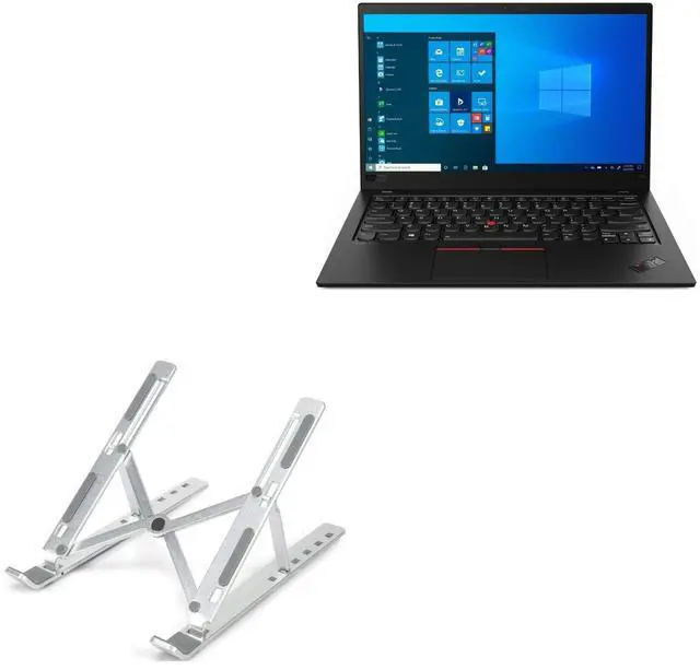 Main image of Stand and Mount Compatible with Lenovo ThinkPad X1 Carbon Gen 8 (14in) - Compact QuickSwitch Stand, Portable Multi Angle Viewing Foldable Riser - Metallic Silver