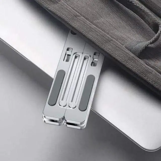 Alt view image 6 of 7 - Stand and Mount Compatible with Lenovo ThinkPad X1 Carbon Gen 8 (14in) - Compact QuickSwitch Stand, Portable Multi Angle Viewing Foldable Riser - Metallic Silver