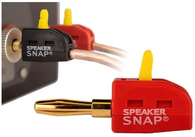 Alt view image 4 of 7 - Fast & Secure Banana Plugs - Gold Plated, 12-24 AWG, 2-100 Pieces for Home Theaters, Speaker Wire, Wall Plates and Receivers