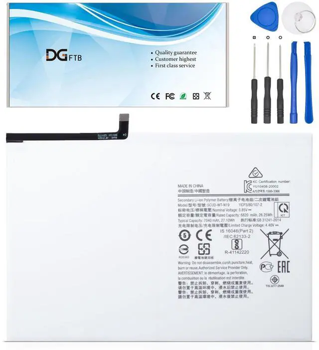 Main image of New SCUD-WT-N19 27.1Wh Tablet Battery for Samsung Galaxy Tab A7 10.4 2020 10.4" SM-T500 T500 SM-T505 SM-T500N SM-T505N SM-T503 SM-T507 SM-T507N 1ICP3/80/107-2 3.85V 7040mAh with Tools