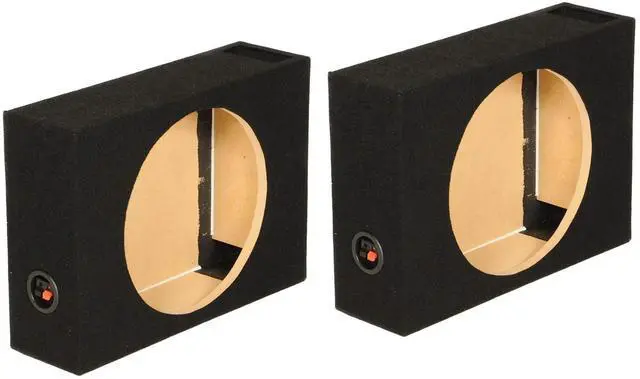 Main image of QPower SHALLOW110 10" Vented Shallow Subwoofer Sub Box Enclosure (2 Pack)