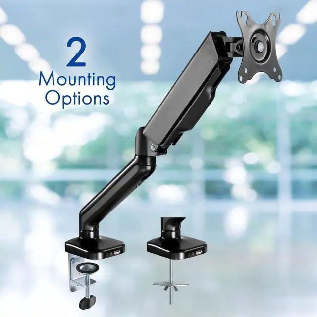 Alt view image 6 of 7 - Spring LCD Monitor Arm with USB and Multimedia Ports for: Dell 27-inch USB-C Monitor S2723HC - Full HD (1920 x 1080 Display, 75Hz Refresh Rate, 4MS