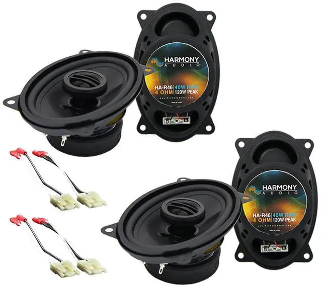 Main image of 4x6 Speakers with Harness Fits GMC Sierra Truck 1988-1994 | Plug-and-play wiring adapter included, direct bolt-in door replacement upgrade, crisp clear sound, no cutting or splicing