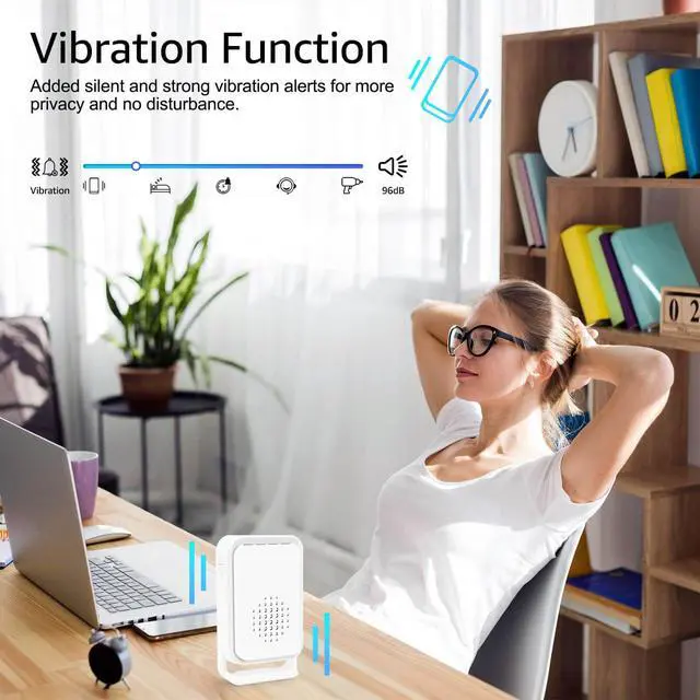 Alt view image 2 of 4 - Alarm for Motion Sensor Doorbell, Motion Sensor Alarm Indoor, Motion Sensor Light, Wireless Welcome Doorbell for Indoor Home Business Entry Alert Store Office School (Only 1 Alarm)