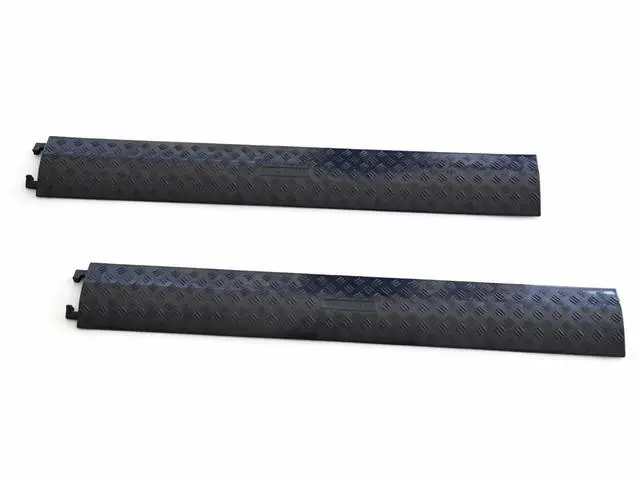Main image of VIIBLE 2-Pack Black Small Drop Over Cable Ramp, 2000 lbs Capacity, Heavy Duty Protector for Hoses & Cords, Safe for High Traffic, Indoor/Outdoor Cord Concealer