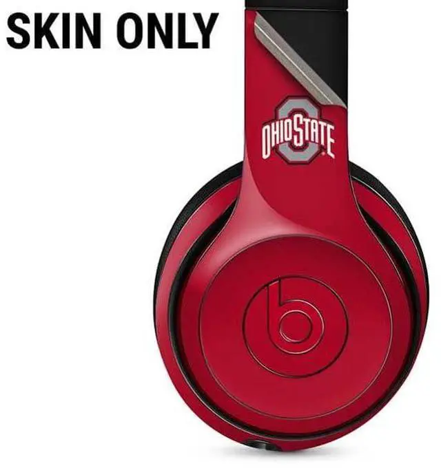 Alt view image 2 of 3 - Decal Audio Skin Compatible with Beats Solo 3 Wireless - Officially Licensed Ohio State University Buckeyes Red Logo Design