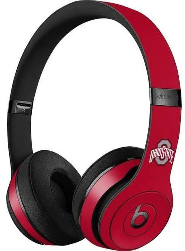 Alt view image 3 of 3 - Decal Audio Skin Compatible with Beats Solo 3 Wireless - Officially Licensed Ohio State University Buckeyes Red Logo Design