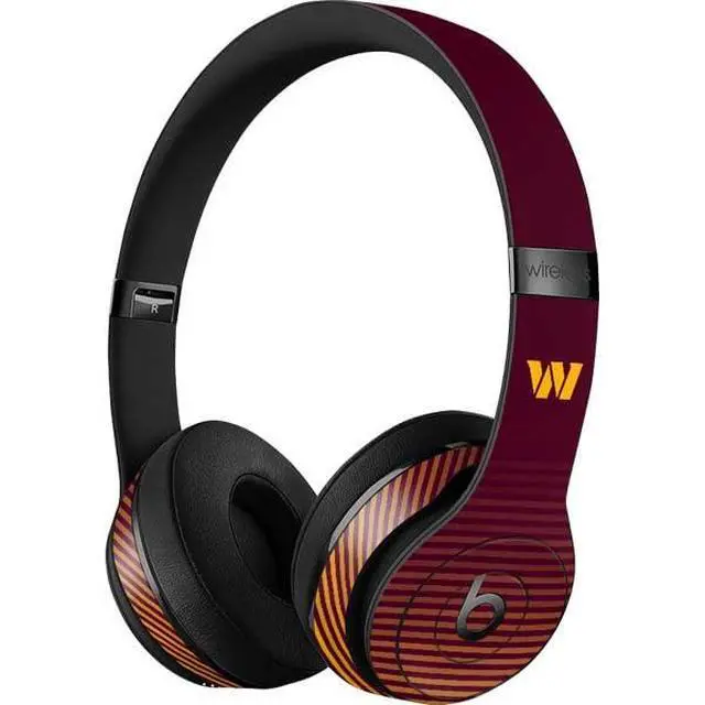 Alt view image 3 of 3 - Decal Audio Skin Compatible with Beats Solo 3 Wireless - Officially Licensed NFL Washington Commanders Breakaway Design