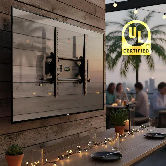 Alt view image 3 of 7 - Lockable TV Wall Mount with Anti-Theft Security Bar, UL Certified Tilting Display Bracket for 3255 Inch Flat Screen TVs with VESA 200, 400mm, Commercial-Grade VESA Mount Holds up to 99 lbs
