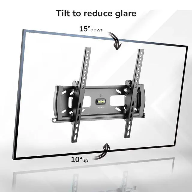 Alt view image 5 of 7 - Lockable TV Wall Mount with Anti-Theft Security Bar, UL Certified Tilting Display Bracket for 3255 Inch Flat Screen TVs with VESA 200, 400mm, Commercial-Grade VESA Mount Holds up to 99 lbs