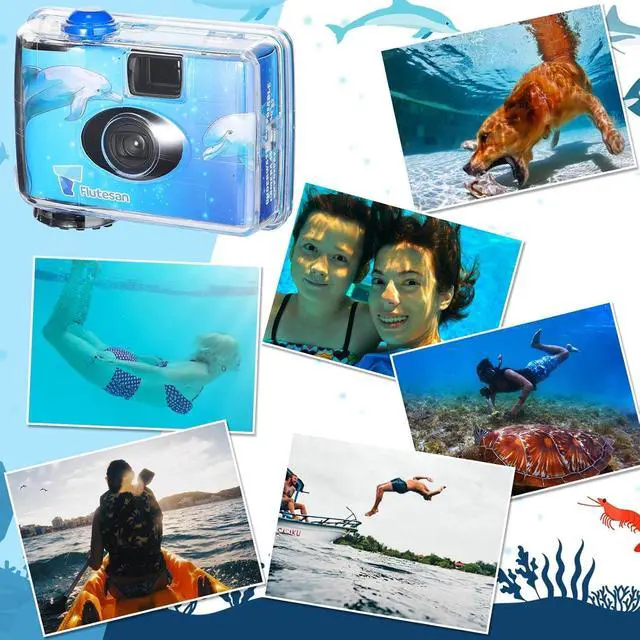 Alt view image 6 of 7 - Quick Snap Waterproof 35mm Single Use Camera, 4 Pack (Blue/Green/White)