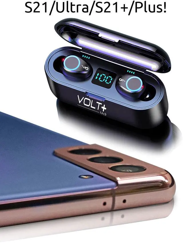Alt view image 2 of 6 - Wireless V5.3 Bluetooth Earbuds Compatible with Motorola Moto G Stylus 5G (2022) and 2,000Mah PowerBank LED Display, Mic 8D Bass IPX7 Waterproof/Sweatproof