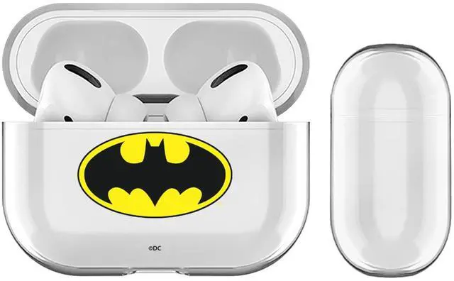 Main image of Officially Licensed Batman DC Comics Classic Logos Clear Hard Crystal Cover Compatible with Apple AirPods Pro Charging Case