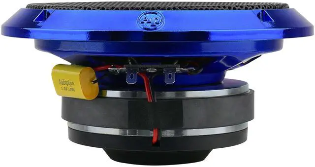 Alt view image 3 of 7 - 6.5" Compression Horn Mid-Range Loudspeaker (APMB-628GH-BLU), 300W, Built-in Compression Horn Driver, Flat Steel Basket, 2-Way Coaxial, KSV Voice Coil, Grill, Sleek Candy Blue