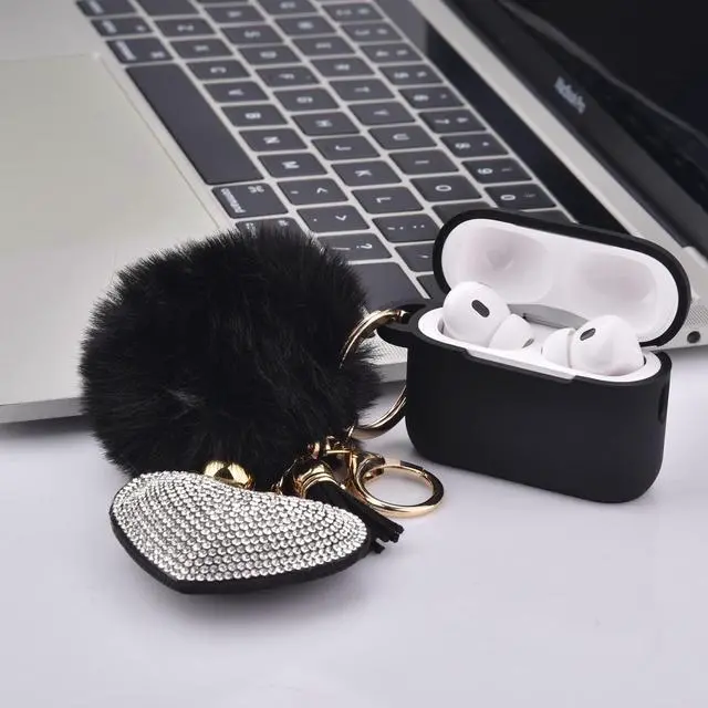 Alt view image 2 of 6 - Case Compatible with AirPod Pro 2 Protective Cover with Keychain (502-Black)