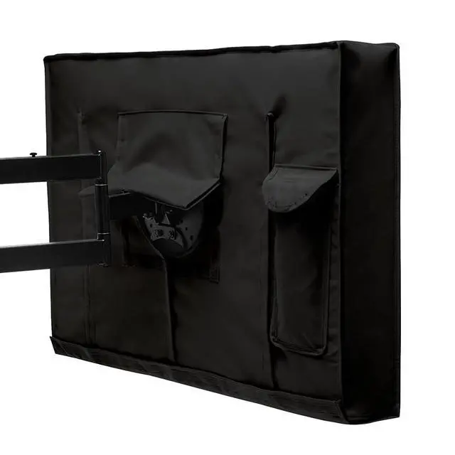 Alt view image 2 of 7 - Mayhour Outdoor TV Cover Heavy duty Waterproof TV Cover Box Black with Bottom Seal Heat Resistant Weatherproof Dustproof Anti UV Outside Television Protector (40-42in)