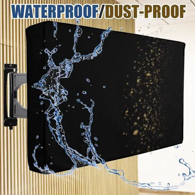 Alt view image 5 of 7 - Mayhour Outdoor TV Cover Heavy duty Waterproof TV Cover Box Black with Bottom Seal Heat Resistant Weatherproof Dustproof Anti UV Outside Television Protector (40-42in)