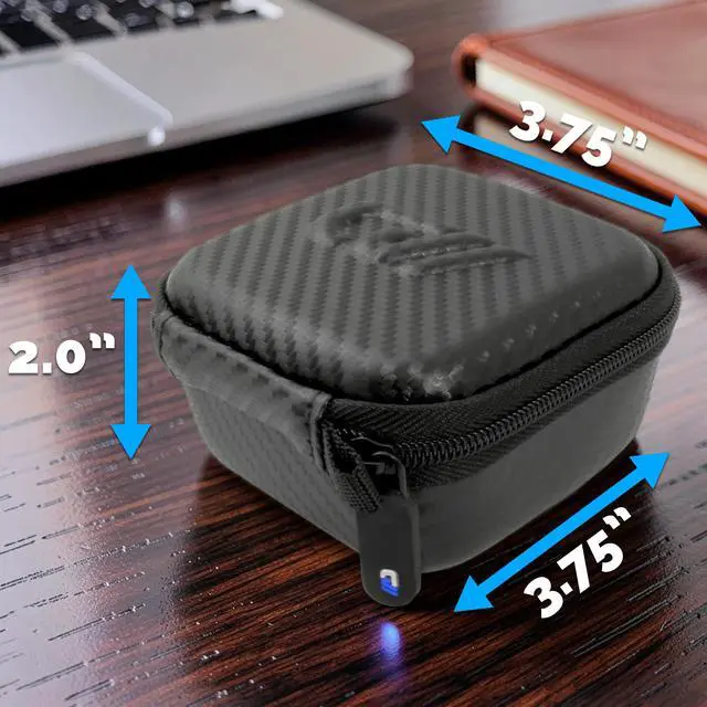 Alt view image 2 of 6 - Hard Carrying Case Compatible with Timekettle W4 Pro AI Interpreter Earbuds - EVA Travel Case with Elastic Strap, Carabiner for Translation Earbuds, Case Only