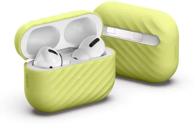 Main image of Designs NimbleShell Premium Upright Silicone Case Compatible with Airpods Pro with Built-in Vertical Stand Design (Airpods Pro, Volt Green)
