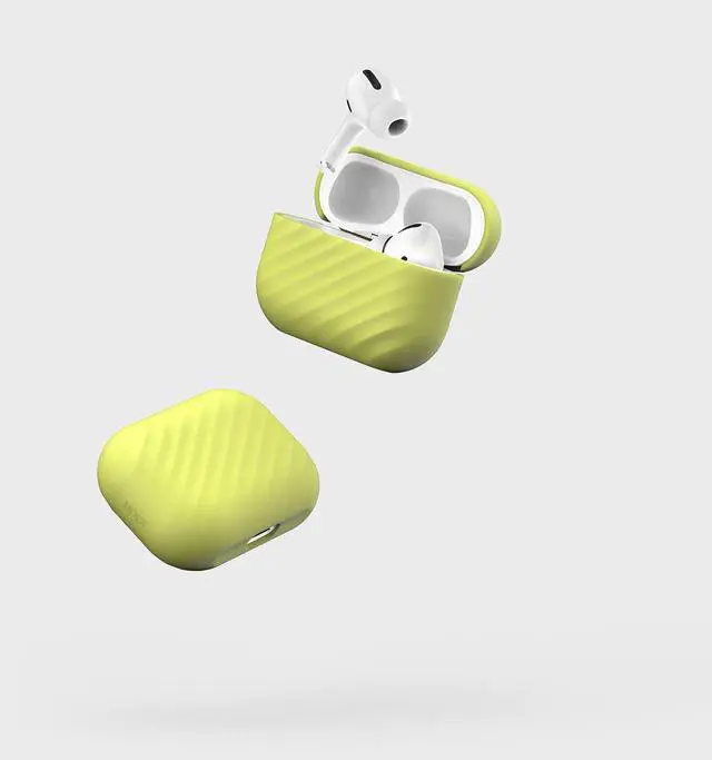 Alt view image 2 of 7 - Designs NimbleShell Premium Upright Silicone Case Compatible with Airpods Pro with Built-in Vertical Stand Design (Airpods Pro, Volt Green)