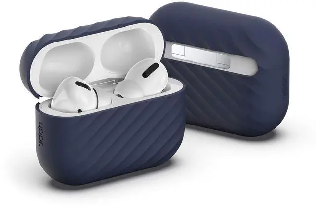 Main image of Designs NimbleShell Premium Upright Silicone Case Compatible with Airpods Pro with Built-in Vertical Stand Design (Airpods Pro, Midnight Blue)