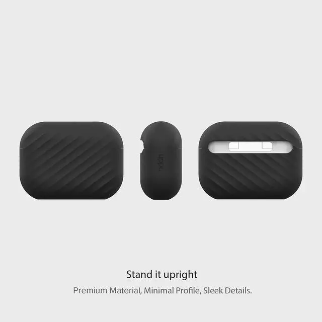 Alt view image 5 of 7 - Designs NimbleShell Premium Upright Silicone Case Compatible with Airpods Pro with Built-in Vertical Stand Design (Airpods Pro, Black)