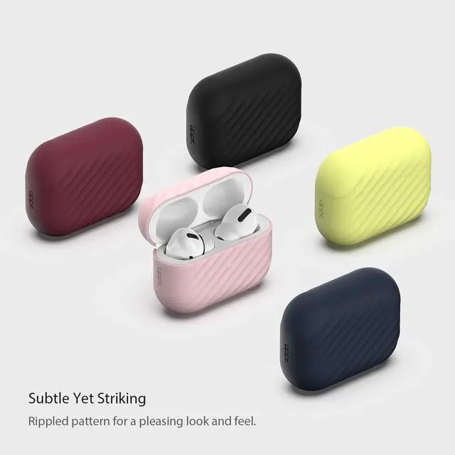 Alt view image 3 of 7 - Designs NimbleShell Premium Upright Silicone Case Compatible with Airpods Pro with Built-in Vertical Stand Design (Airpods Pro, Volt Green)