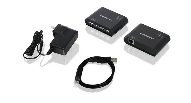 Alt view image 3 of 3 - USB 2.0 4 Port USB Extender - Up To 165Ft - Cat5, Cat5e or Cat6 Ethernet - High Speed (480Mbps) - Plug-n-Play - TAA compliant - Windows - MacOS - GUCE64