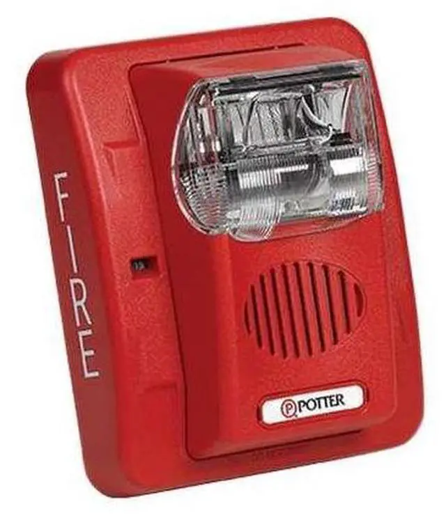 Main image of Potter Electric Signal HS-24WR(4890030) 24V Dc Wall Mount Horn Strobe Red Body