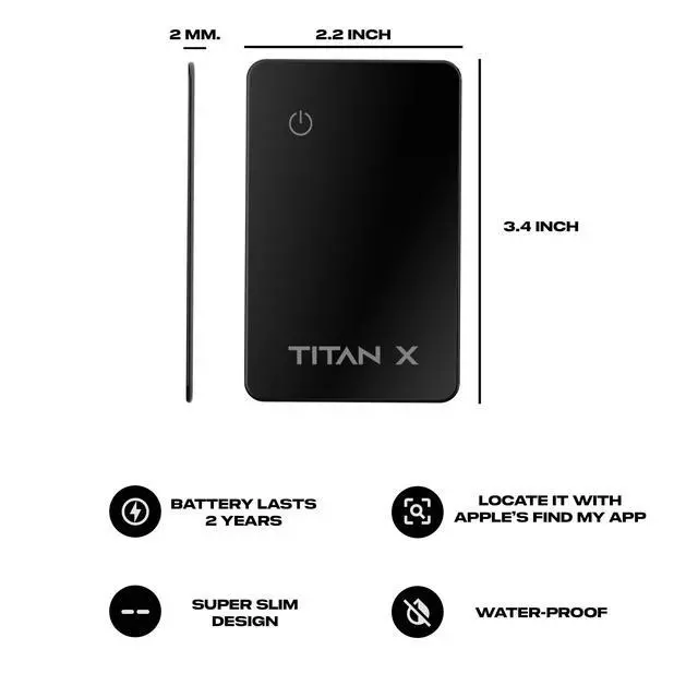 Alt view image 3 of 7 - Finder Card Tracker, Works with Apple Find My App, 2 Year Battery Life, Credit Card Size, Waterproof, Super Slim Design, Black