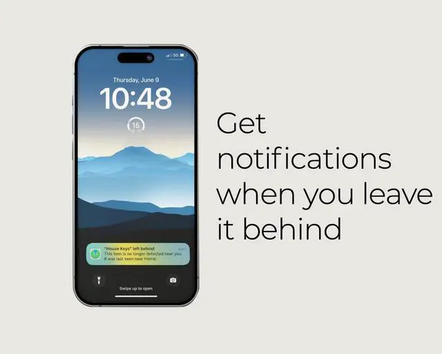 Alt view image 6 of 7 - Finder Card Tracker, Works with Apple Find My App, 2 Year Battery Life, Credit Card Size, Waterproof, Super Slim Design, Black