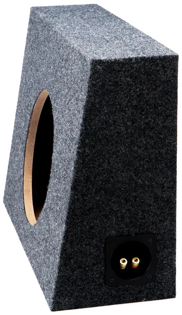 Alt view image 2 of 7 - 10" Inch Truck Sub Box Single Subwoofer Enclosure Regular Cab 5/8" MDF ASC | Wedge design fits behind standard pickup seats, punchy bass upgrade for factory audio, easy speaker wire hookup