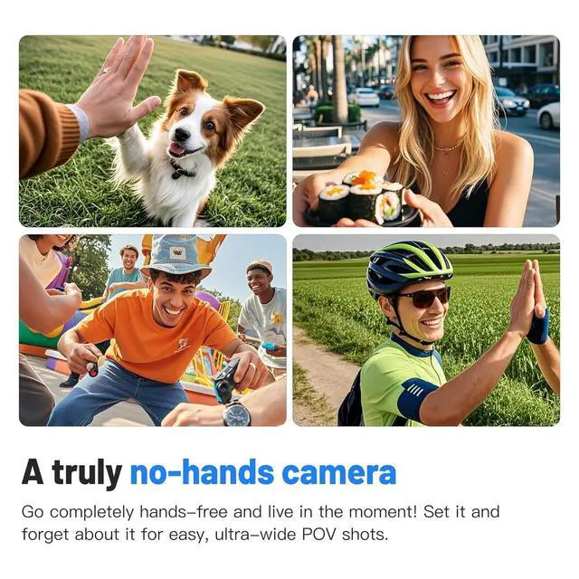 Alt view image 6 of 7 - 4K HD Mini WIFI Action Camera, Thumb-Sized POV Portable Body Camera,Wearable Sport Cam,with Magnetic Lanyard,360°Rotatable Clip, Suitable for Cycling, Motorcycle, Pets, and Vlogging (4k-wht-128g)