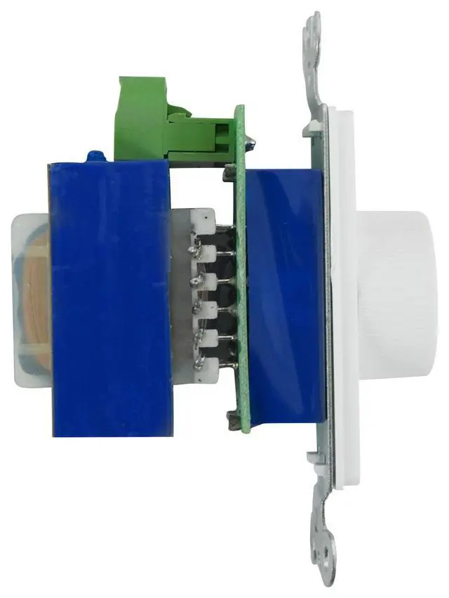 Alt view image 5 of 7 - VOL70200 70V/100V Wall Zone Volume Controller, 1-Gang, 4-Pack | 12-Step Attenuation, Detachable Euro-Block Terminal, Multi-Zone, Dust Protected, Bakelite Knob, 200W, White