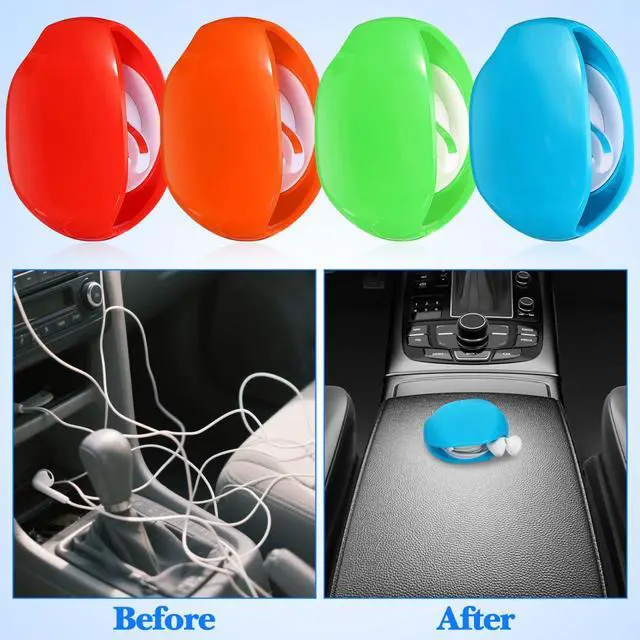 Alt view image 5 of 7 - 4pcs Automatic Cord Reel, Automatic Roll Earphone Cable Organizer Cord Winder Retractable Data Cable Storage for Headphones Home Office Use